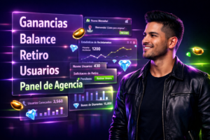 Imagen de portada mostrando empresario colombiano profesional en un entorno tech oscuro con paneles digitales y dashboard de agencia chamet para onboarding de agentes.